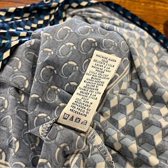 Max Studio Elegant casual geometric print long sleeve knee length Dress - Picture 11 of 14